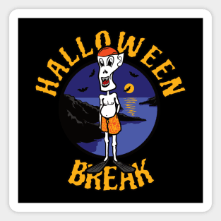 Halloween Vampire Break (plain colours) Magnet